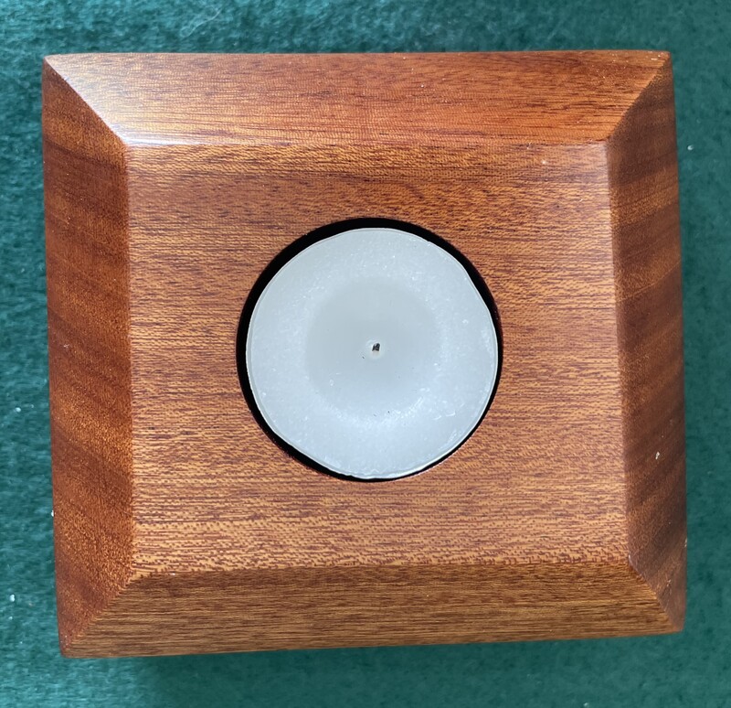 Tealights Holder - 1 Light Sapele TH01SAP001  116x104x48mm R160.00