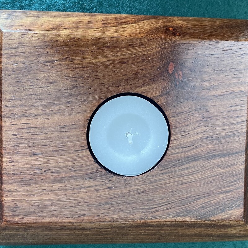 Tealights Holder - 1 Light Kiaat TH01KIA001  144x120x35mm  R160.00