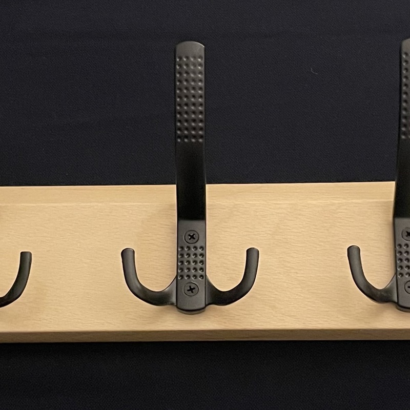 Coat Rack - Beech 5 Hooks CR05BEE001 750x100x25mm Black Dimpled  R980
